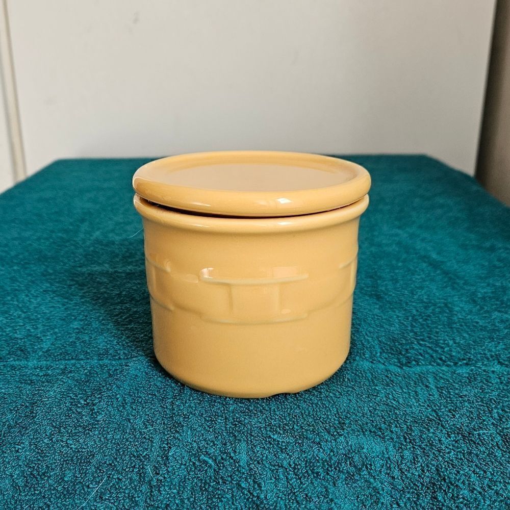 Yellow Ceramic Storage Jar